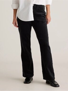 Quince Organic Stretch Corduroy Flare Pants Slacks Black Women’s 4